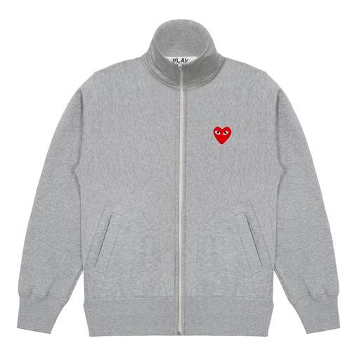 

Куртка COMME des GARCONS PLAY Zip Up Crewneck Sweatshirt 'Grey', серый
