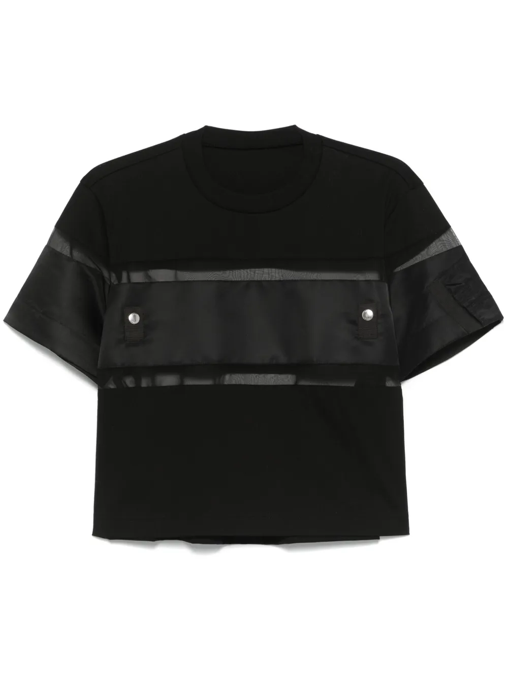 

Футболка с прозрачными вставками SACAI, черный