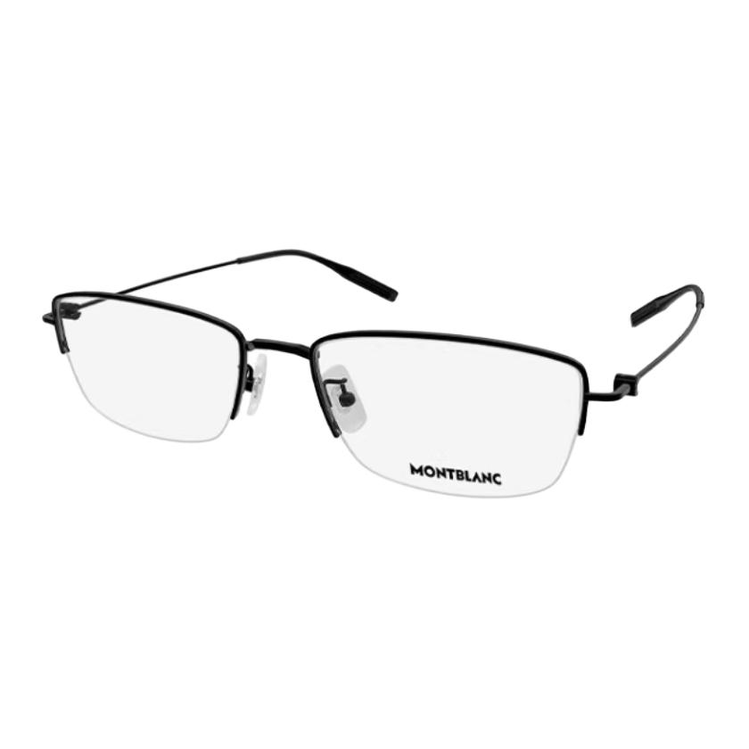 

Металлическая прямоугольная оправа для очков унисекс черная MONTBLANC