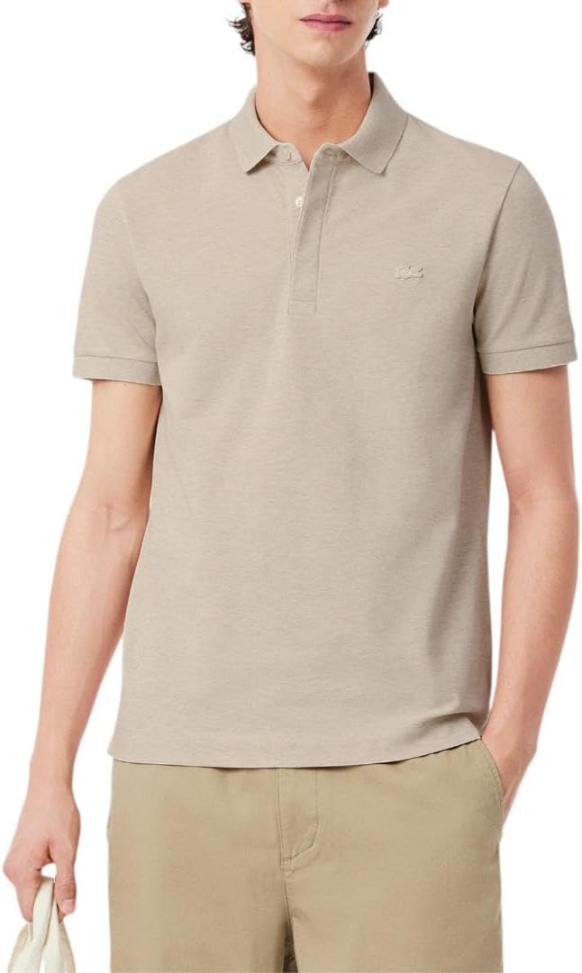 

Lacoste мужская растягивающаяся хлопковая парижская поло, Moon Chine