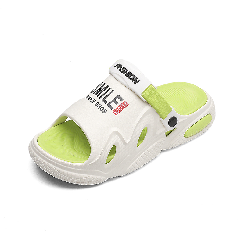 CariteSport Износостойкие слайдеры унисекс бело-зеленые, цвет White Green — фото 2