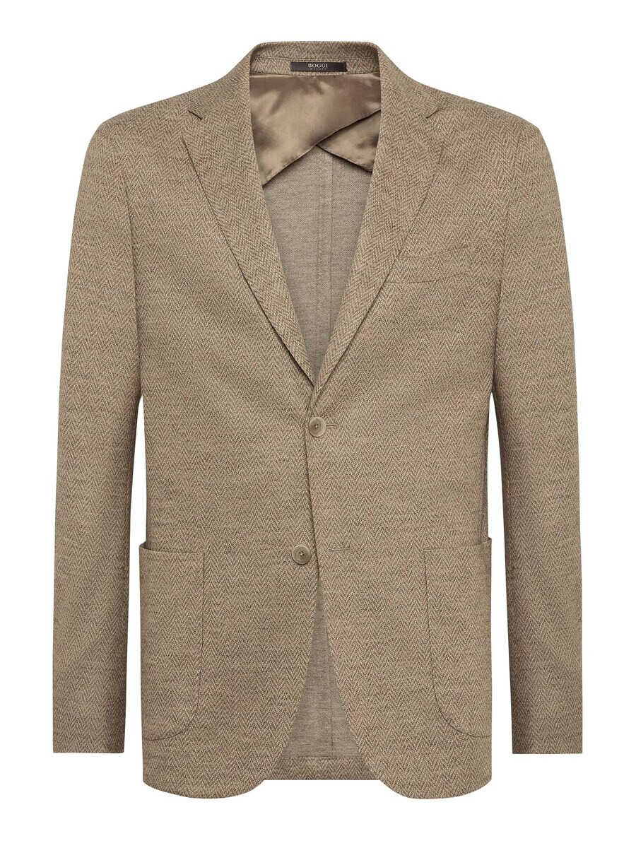 

Куртка Boggi Milano Regular fit Suit Jacket, серо-коричневый