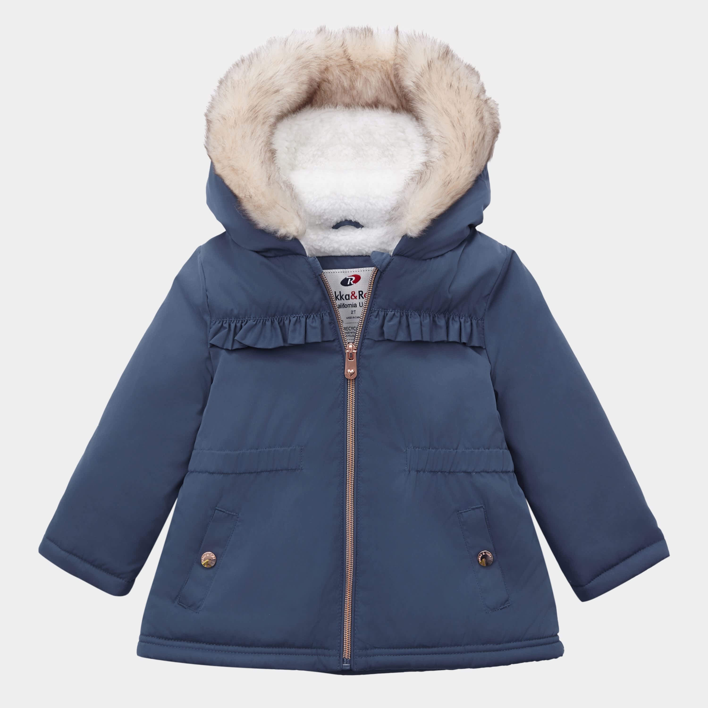 

Детская флисовая парка Rokka&Rolla для девочек, синий