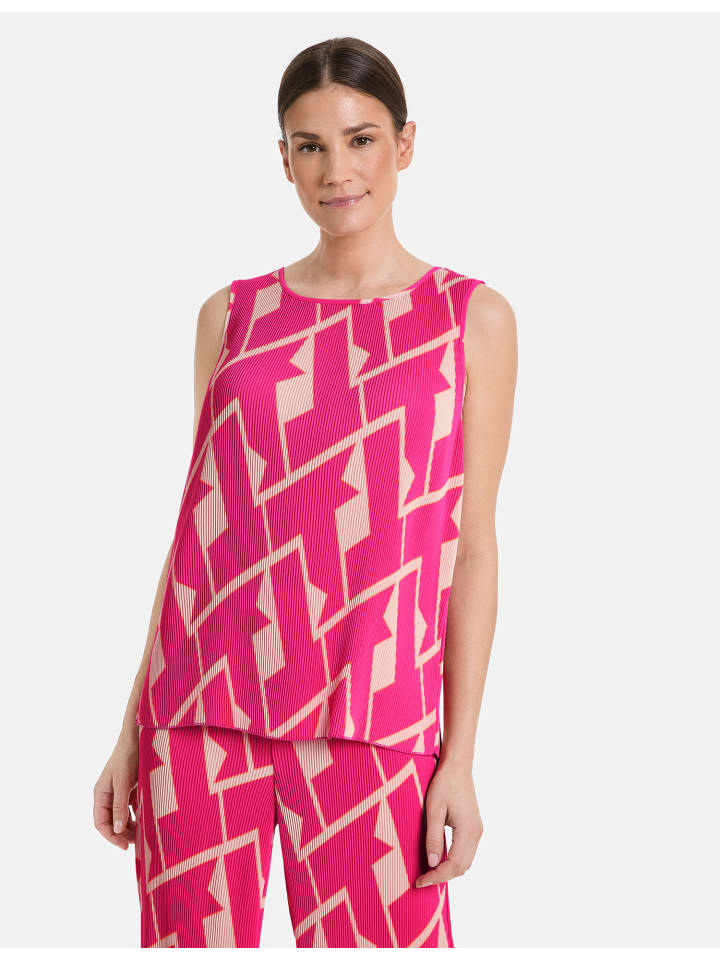 

Блуза Gerry Weber ohne Arm, цвет lila/pink druck