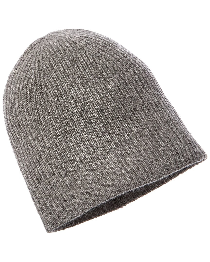 

Amicale Кашемировая шапка из двухслойного кашемира с резинкой Amicale Cashmere, серый