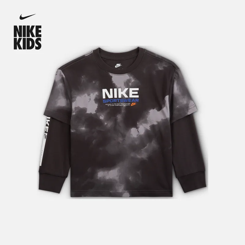 Футболка детская для возраста 3-7 лет Nike, Dark Smoke Gray — фото 2
