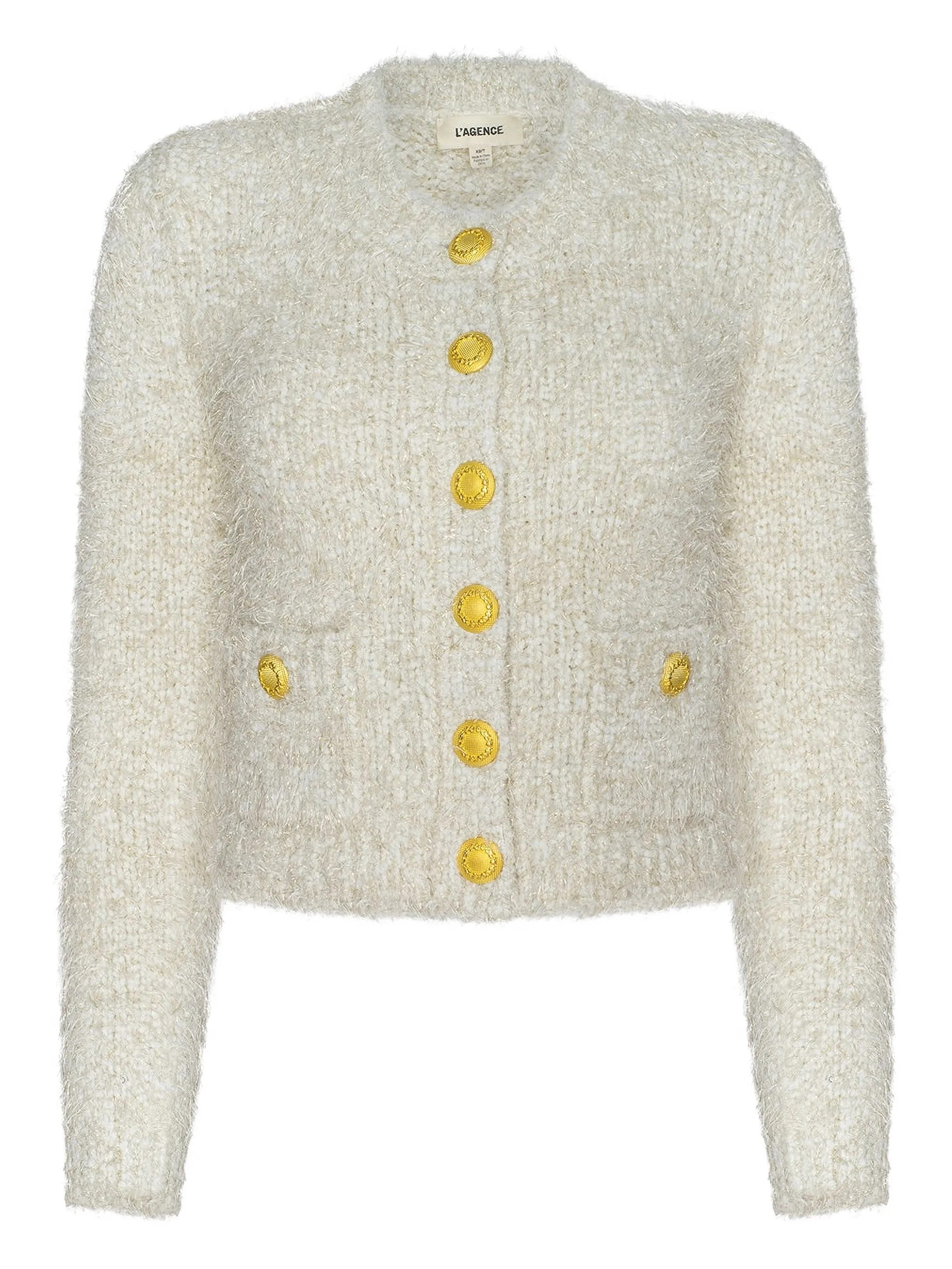 

Кардиган Una на пуговицах L'Agence, кремовый