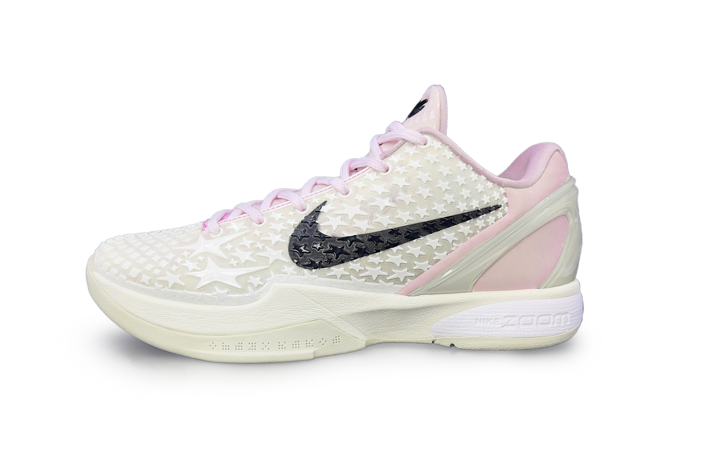 

Nike Баскетбольные кроссовки Zoom Kobe 6 Heartbeat Pink, прочные, дышащие, низкие, мужские, светло-розовые