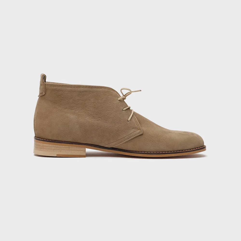 Мужские ботинки Firenze.A Standard Round Toe Chukka, бежевый нубук — фото 4