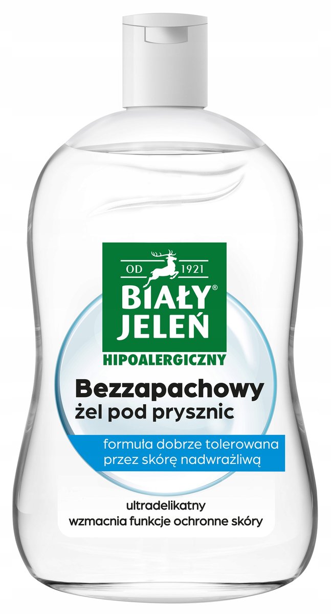 

BIAŁY JELEŃ Гипоаллергенный гель для душа без отдушек 500 мл