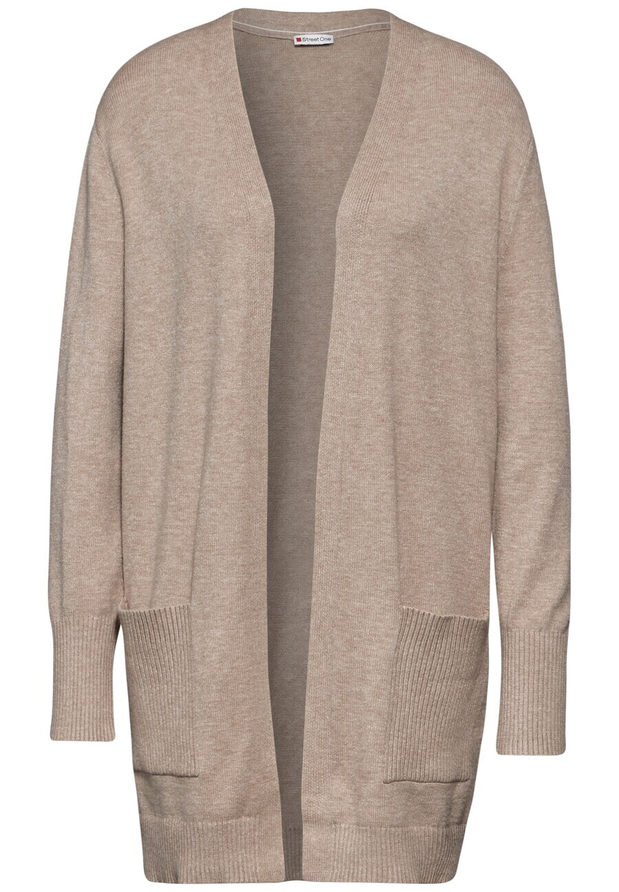 

Вязаный кардиган STREET ONE Knit Cardigan, серо-коричневый