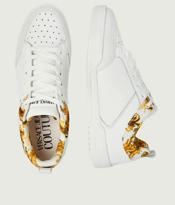 Кожаные кроссовки BROOKLYN SOLE DIS. 63 Versace Jeans Couture, белый — фото 4