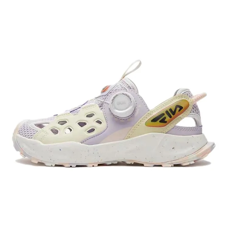 FILA KIDS Детские сандалии с противоскользящей подошвой и вентиляцией, фиолетовые и желтые