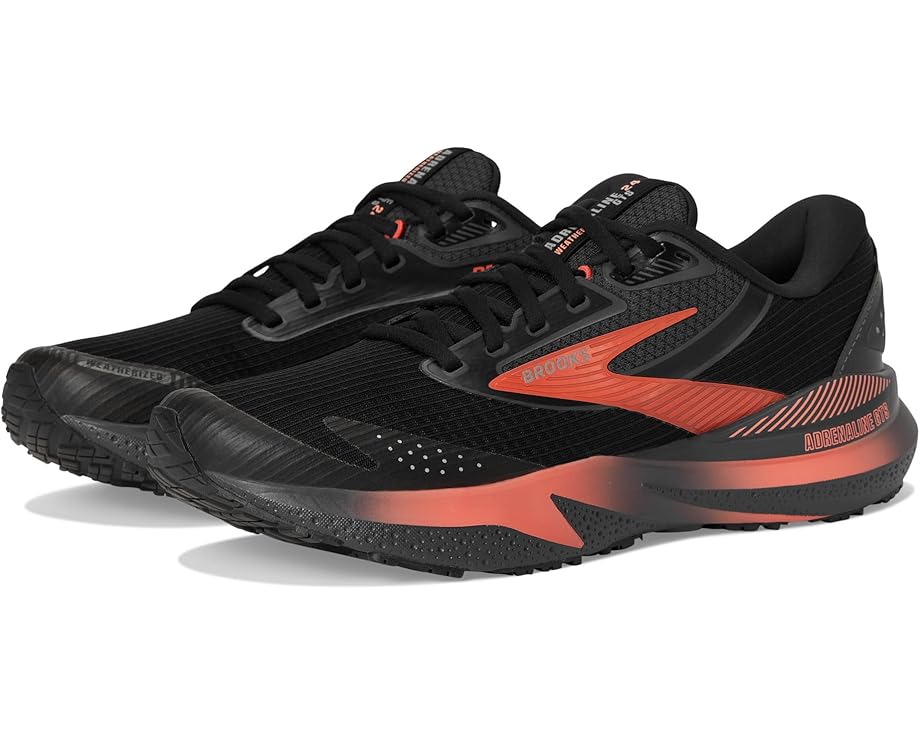 

Кроссовки Brooks Adrenaline GTS 24 Weatherized, цвет Black/Ebony/Hot Coral