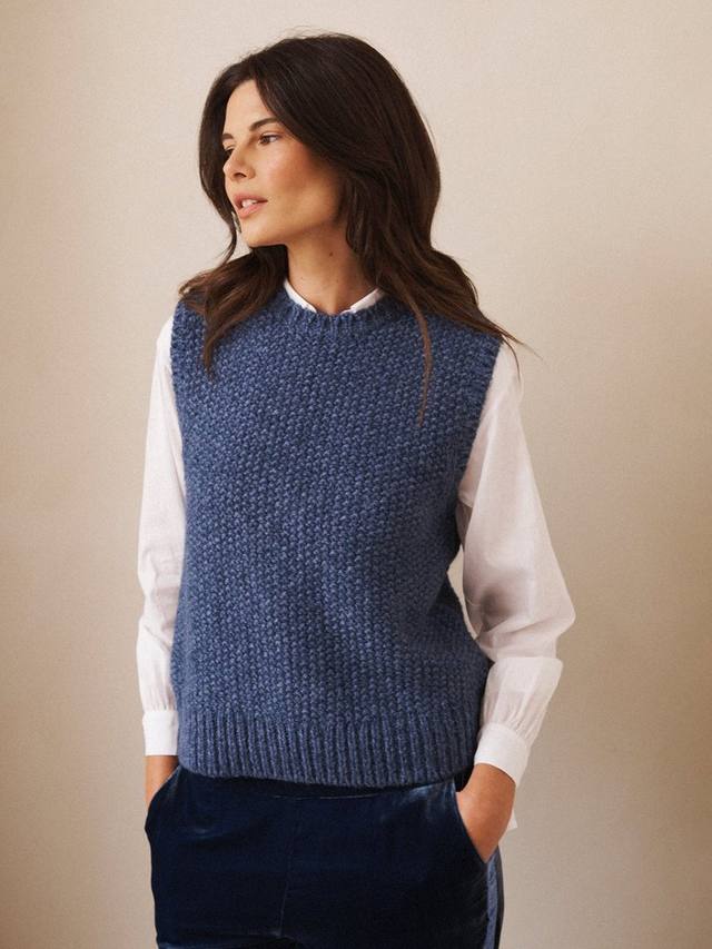 

Топ Mariah Moss с вышитым узором NRBY, Denim Blue