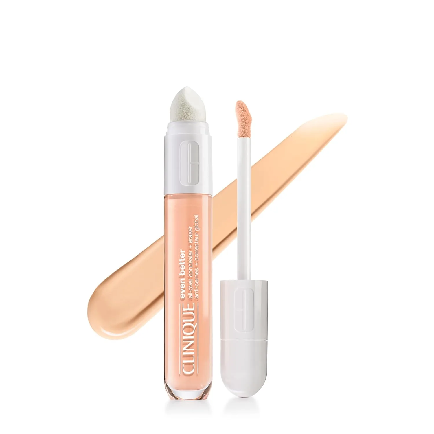 Clinique Even Better All-Over Full Coverage Консилер + Eraser Makeup для темных кругов под глазами | С гиалуроновой кислотой и кофеином | Увлажняющий, осветляющий и снимающий отеки, AG Fair CN 20 - very fair, cool-neutral undertones