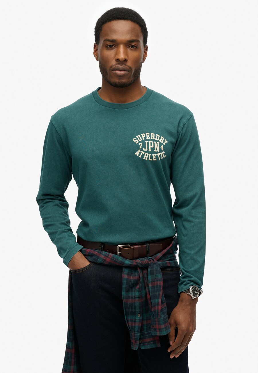 

Рубашка Superdry Athletic Essentials, цвет Cyan blue