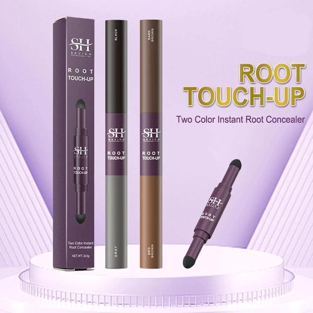 Оттеночное средство для волос Ftxjehg Hairline Concealer Pen, 1 шт., черный+серый — фото 2