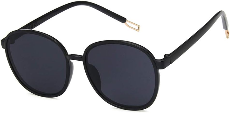 

Солнцезащитные очки Shiratori унисекс в стиле ретро, ​​ярко-черные, серые, для отдыха и путешествий, круглые, неполяризованные, с защитой от УФ-излучения UV400, Bright Black Grey