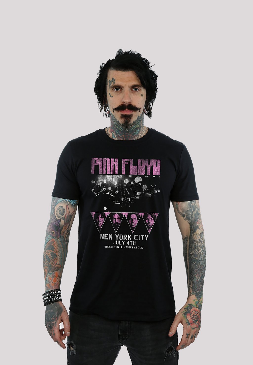 

Футболка с принтом FLOYD TOUR NYC - PREMIUM ROCK METAL MUSIK BAND FAN MERCH F4NT4STIC, черный