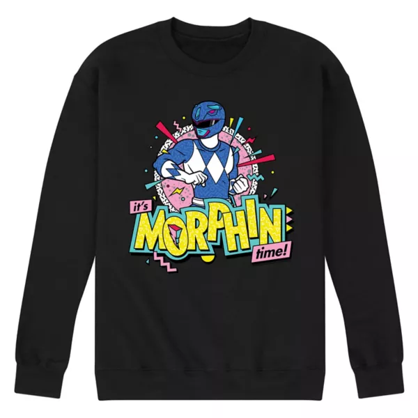 

Мужская флисовая толстовка Power Rangers Morfin Time синего цвета Licensed Character, черный
