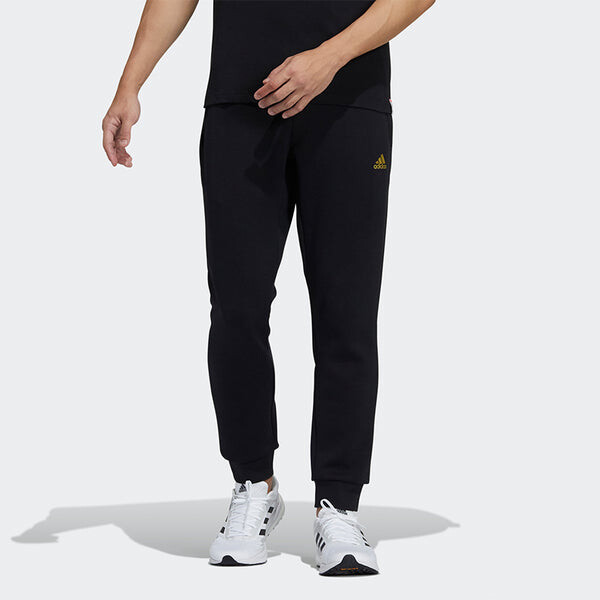 Спортивные штаны adidas M Pants Solid Color Casual Sports Bundle Feet Long Pants Black, черный — фото 3