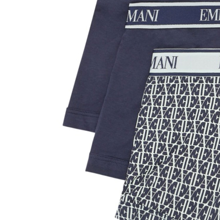SS24 Трусы мужские 3 шт EMPORIO ARMANI, 3 шт (Темно-синий-зеленый) — фото 2