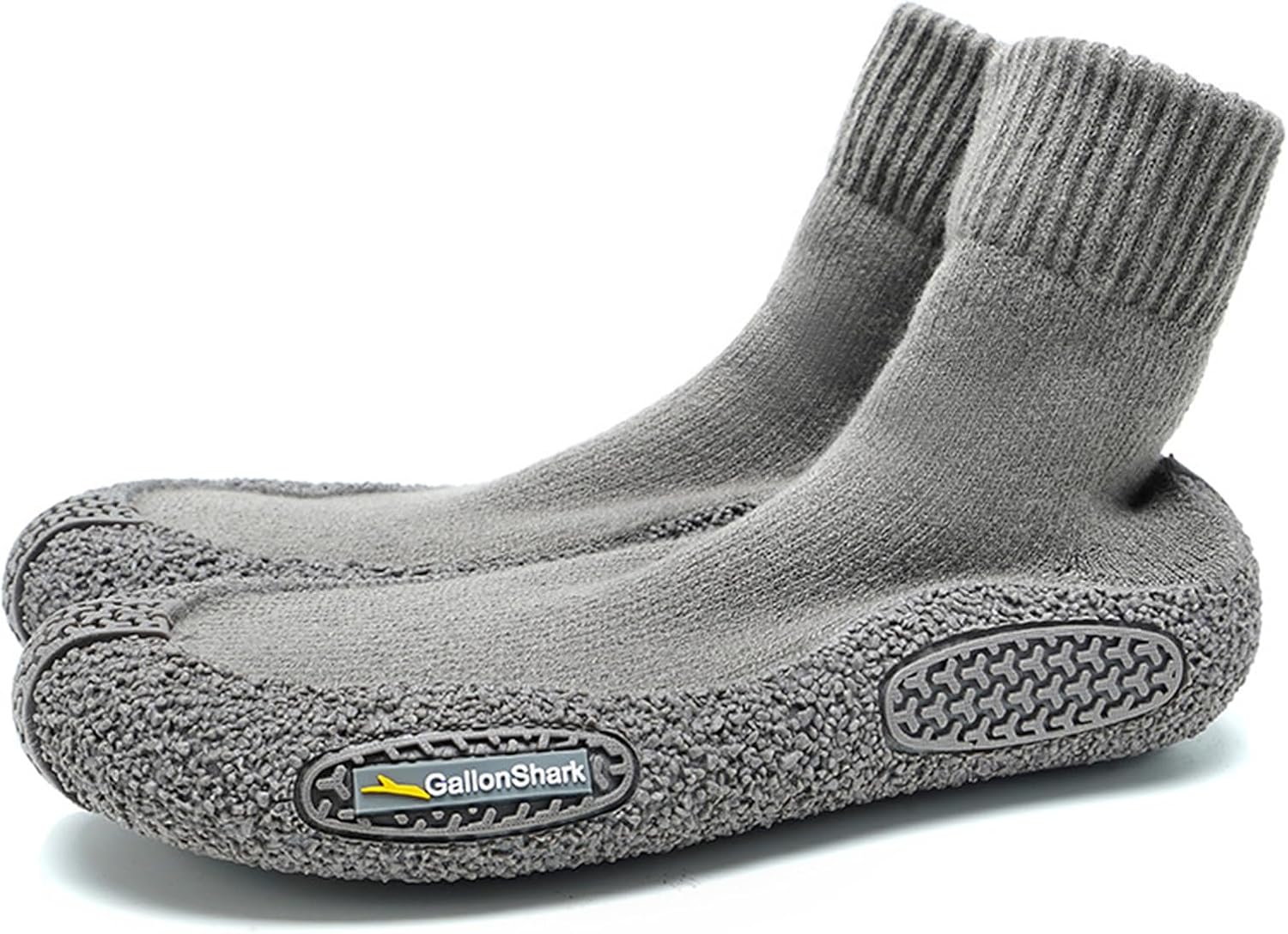 

JiuQing босоножки-носки для мужчин и женщин, слипоны для йоги, для дома, с мягкой подошвой, удобные для фитнеса, приседаний и становой тяги, серый