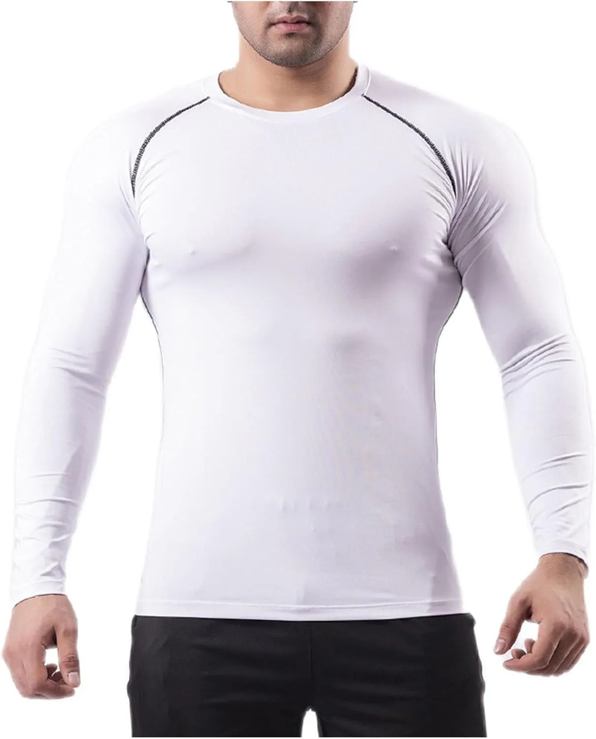 Мужская футболка для тренировок с длинным рукавом slim fit