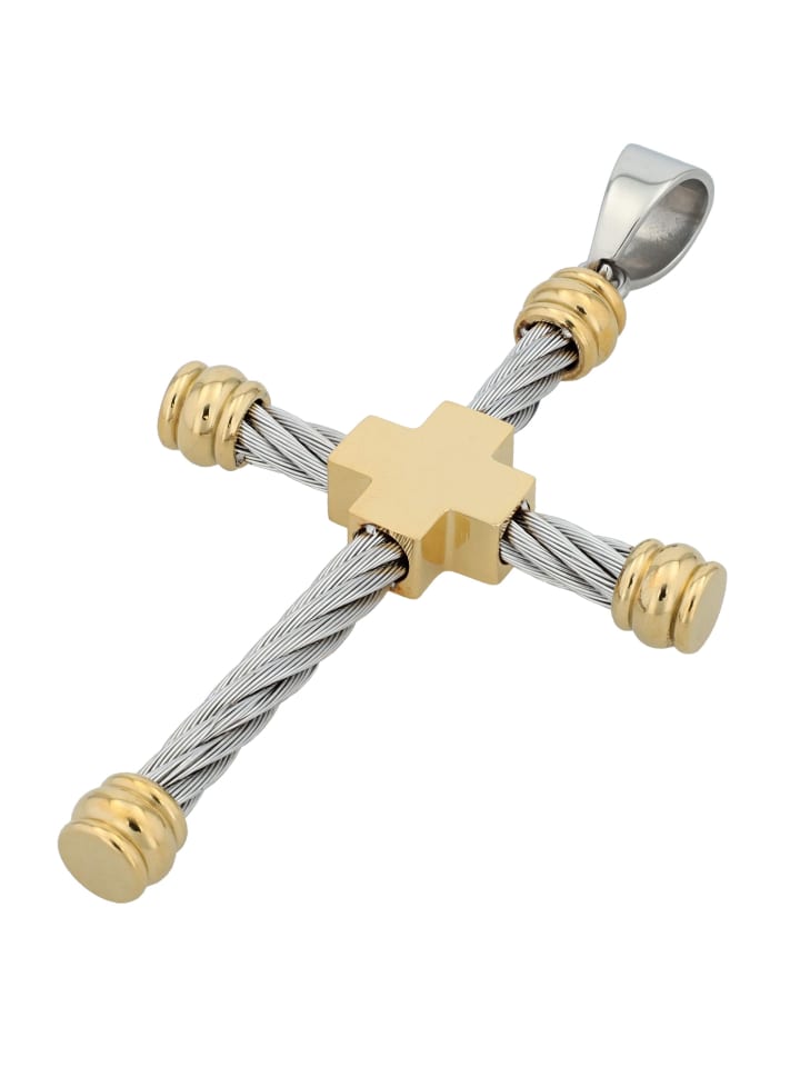 

Adeliás Кулон унисекс - крестообразный кулон из нержавеющей стали коричневого цвета