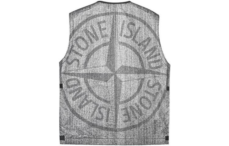 Жилет мужской Stone Island, серо-черный — фото 4