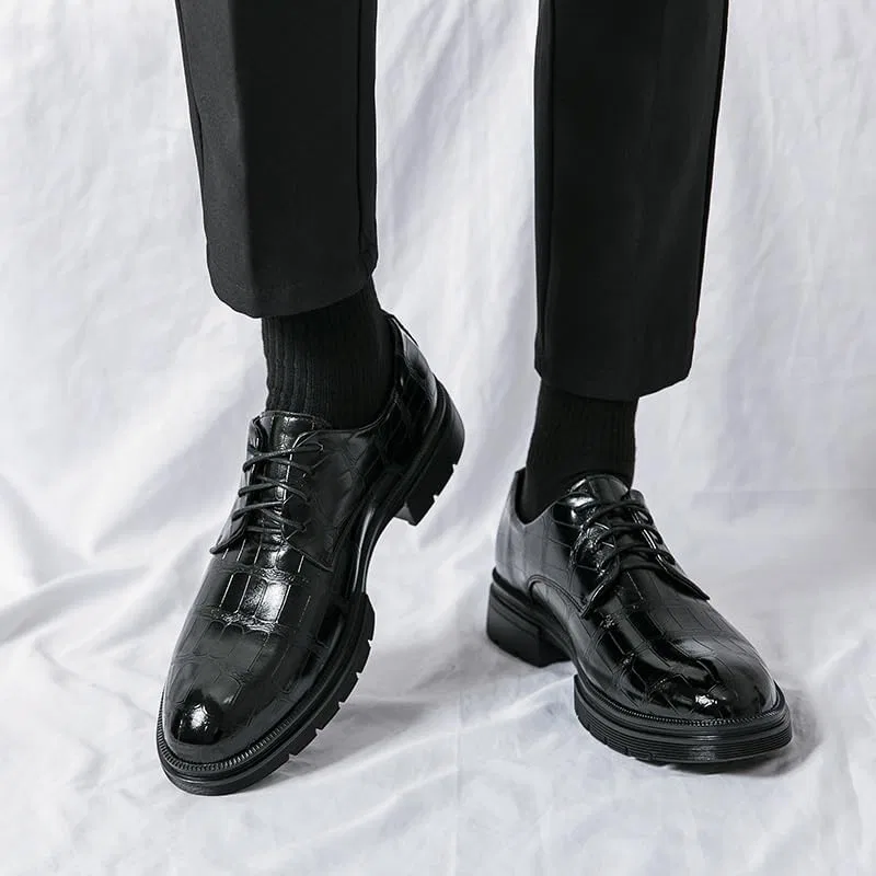 Мокасины кожаные с кисточками Luxury Shoes Men Fashion Black UOPYNE — фото 2