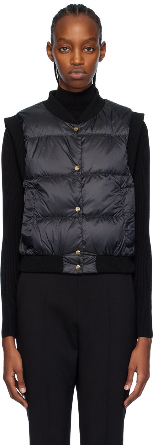 

Черный пуховый жилет Assoft Max Mara