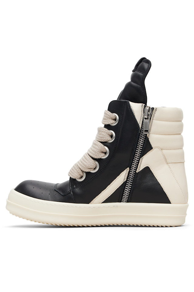 Rick Owens Черные кроссовки Black Temple Jumbolace Geobasket — фото 3