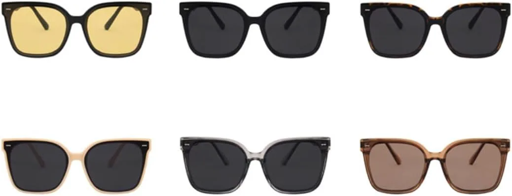 

Солнцезащитные очки с защитой UV400 | Увеличенные цветные линзы Rivets | Для женщин и мужчин | Для занятий спортом на открытом воздухе и вождения DSVIGF, Beige Gray