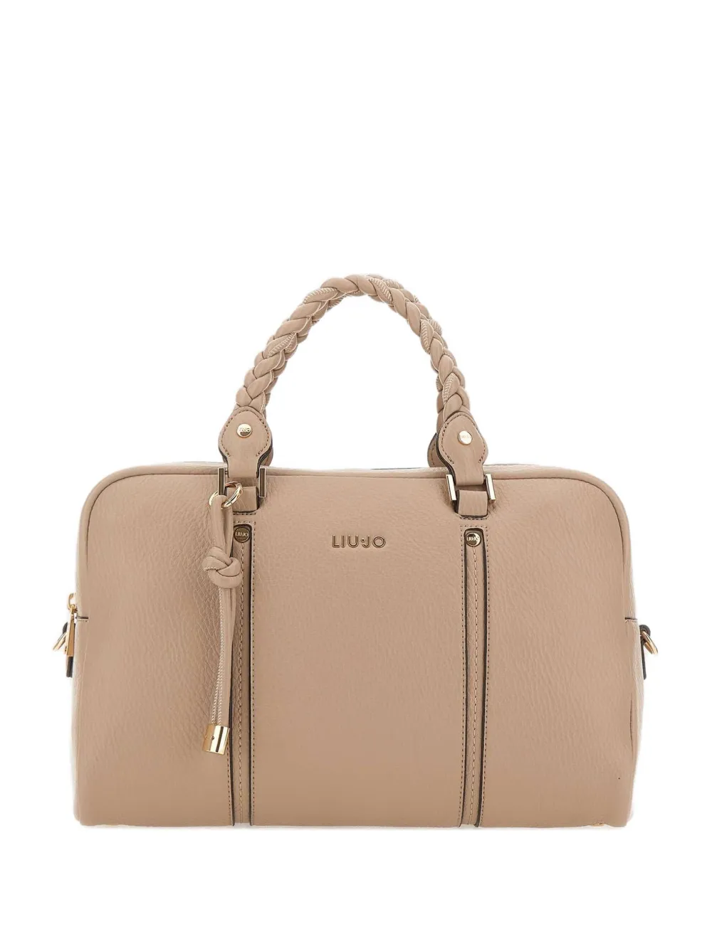 

Сумка-тоут на молнии с плетёной ручкой Liu Jo, бежевый