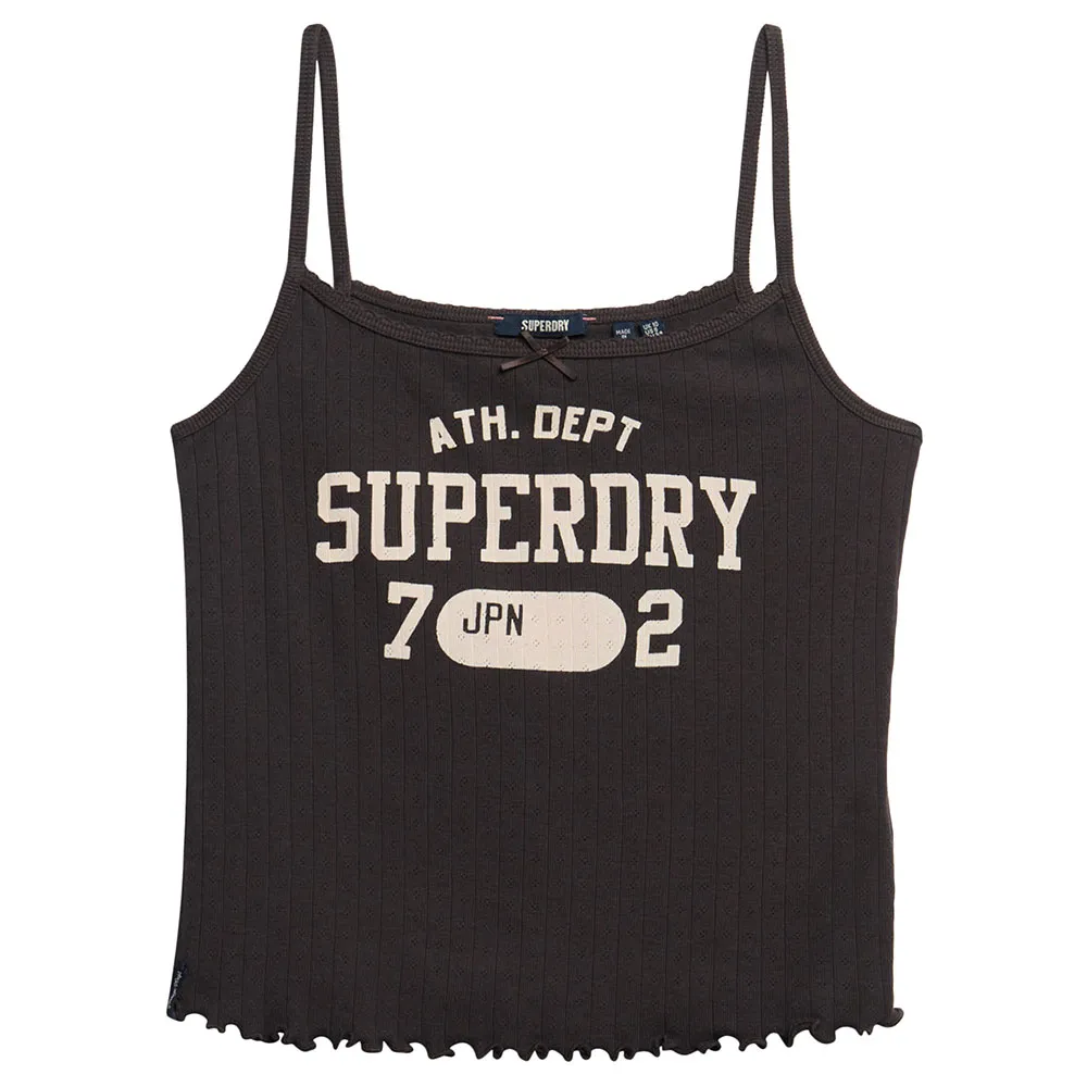 

Футболка без рукавов Superdry Ath Ess Graphic Pointele, черный