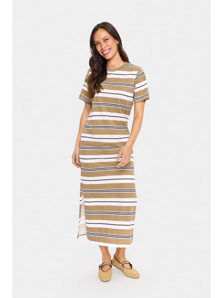 

Платье из джерси FariaSZ свободного кроя в цвете Kelp Ice Black Stripe SAINT TROPEZ