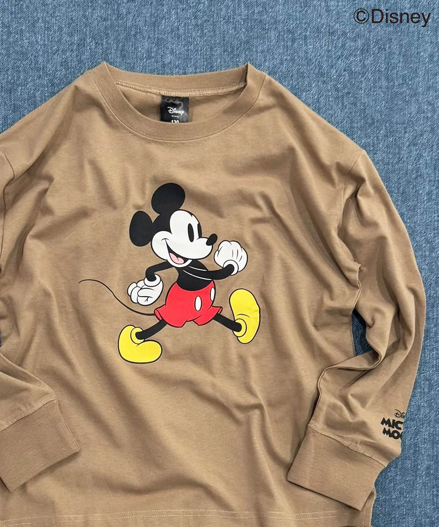 Детская футболка с Микки Маусом Disney бежевая