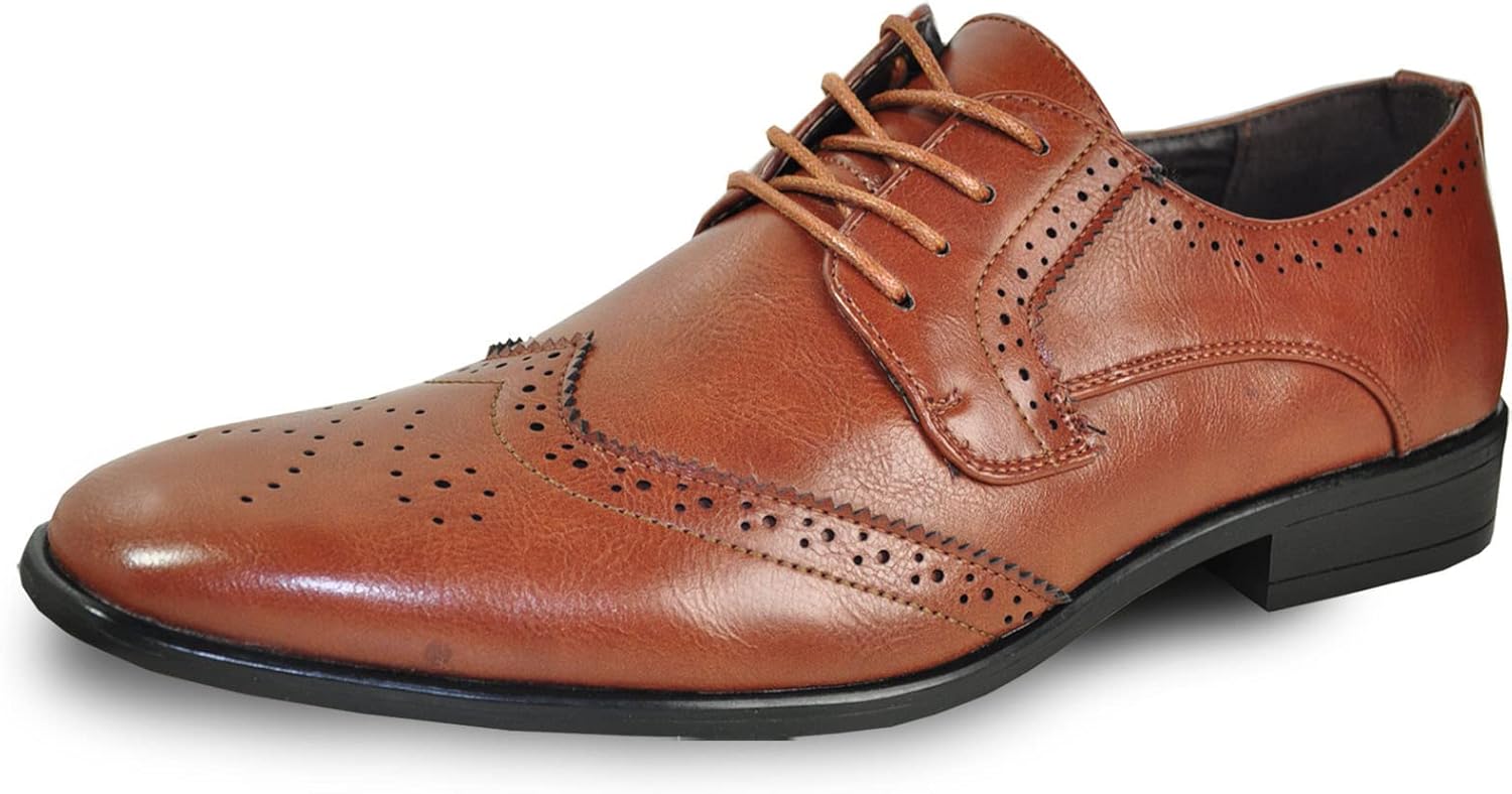 

Браво! Мужские классические оксфорды Dress Shoe King с шнуровкой, с гладким носком, на мыске или с крылом, из кожи, средняя и широкая полнота, размеры от 6 до 18, черные, коричневые, коньячные, синие, фиолетовые, красные Bravo!, коричневый