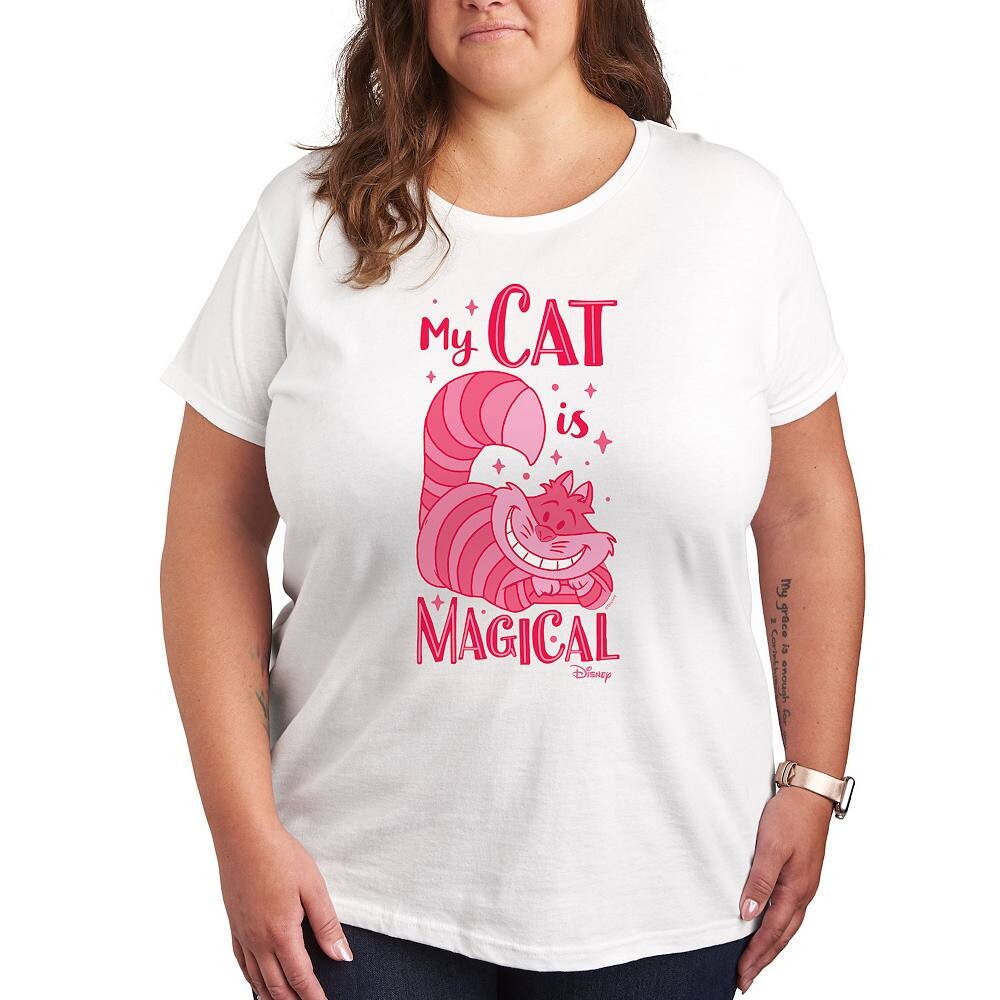

Футболка Disney's Alice In Wonderland Cheshire Cat Plus с волшебным рисунком, белый