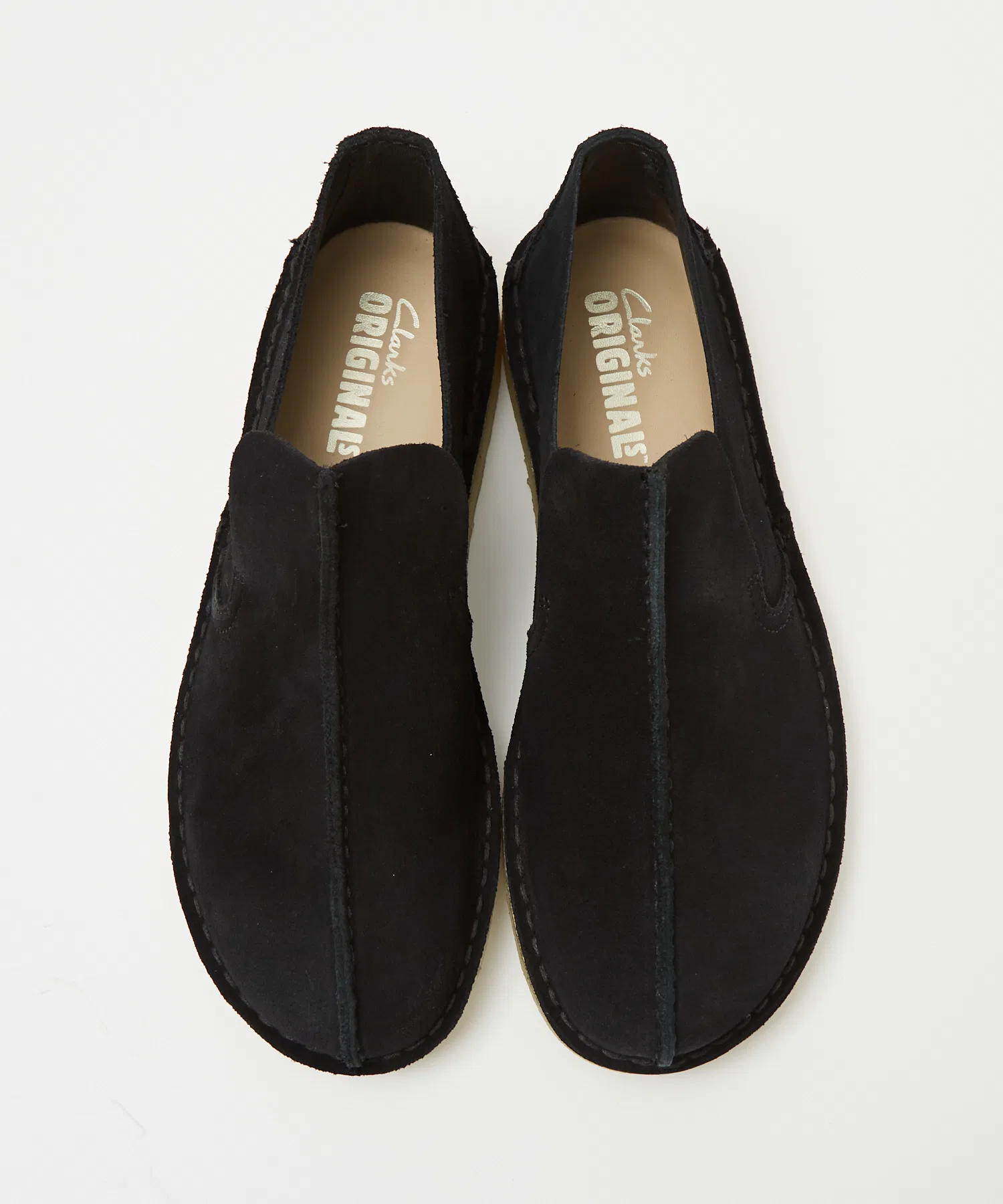Мужские замшевые слипоны Clarks Desert Mosier коричневые — фото 2