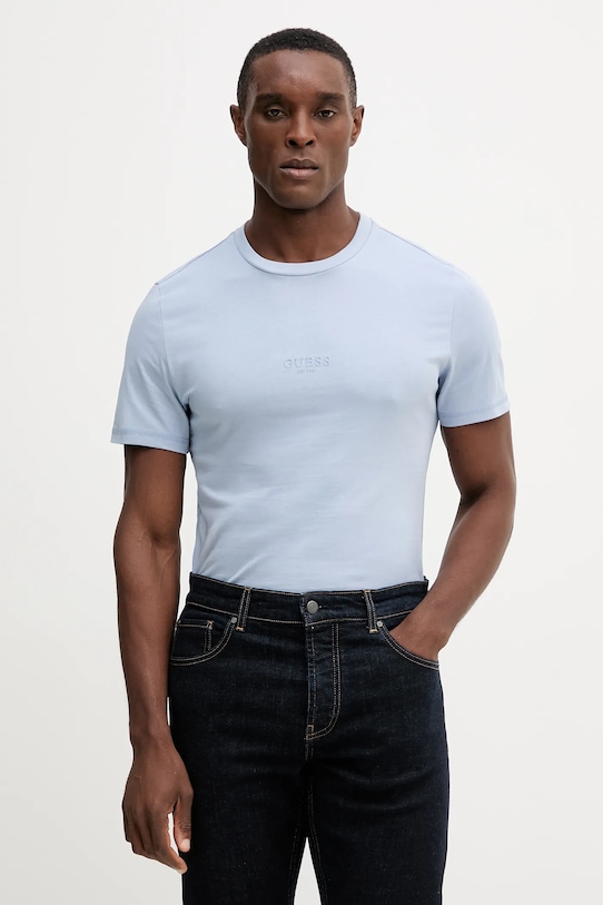 

Хлопковая футболка AIDY Guess, синий