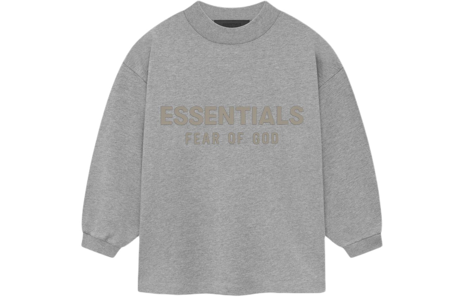 Детская футболка Fear Of God Essentials, цвет DARK HEATHER OATMEAL