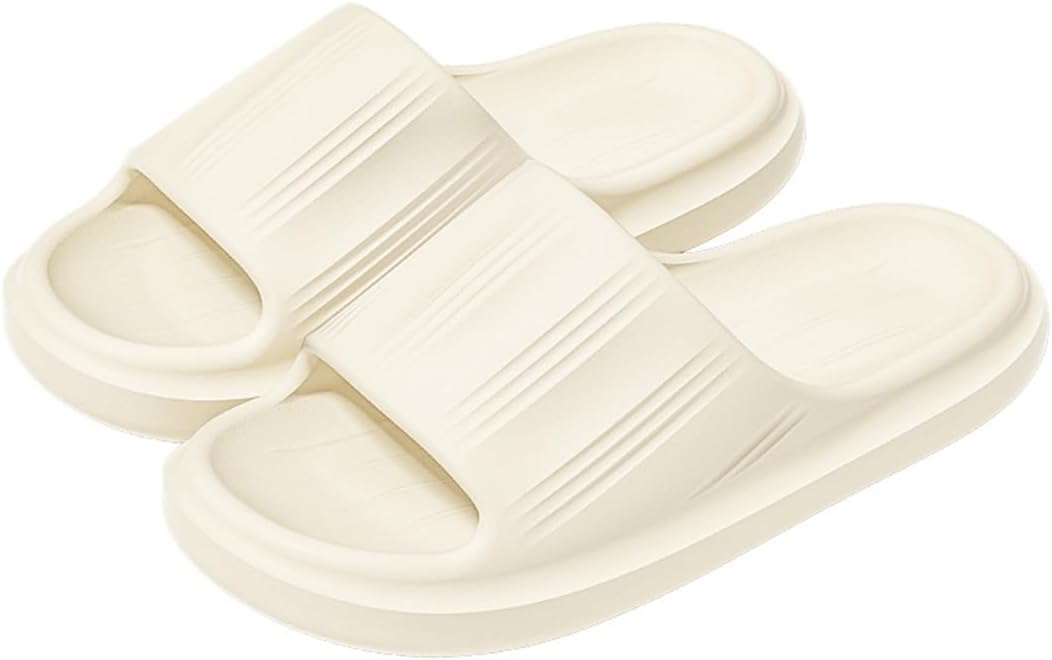 

Тапочки Cliont Cloud для женщин и мужчин, домашние тапочки-подушки, шлепанцы для душа, нескользящие ванной, белый