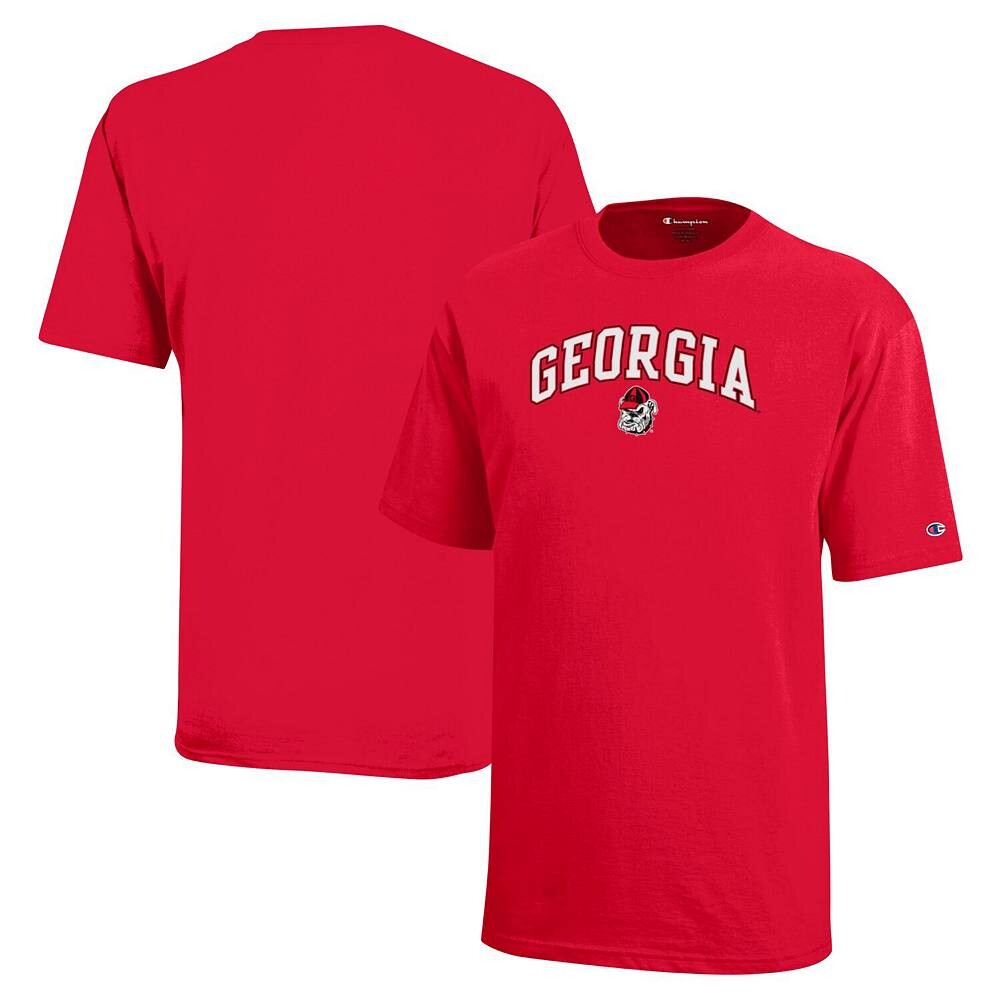 

Юная чемпионка Red Georgia Bulldogs Футболка с логотипом Arch Over Champion, цвет Uga Red