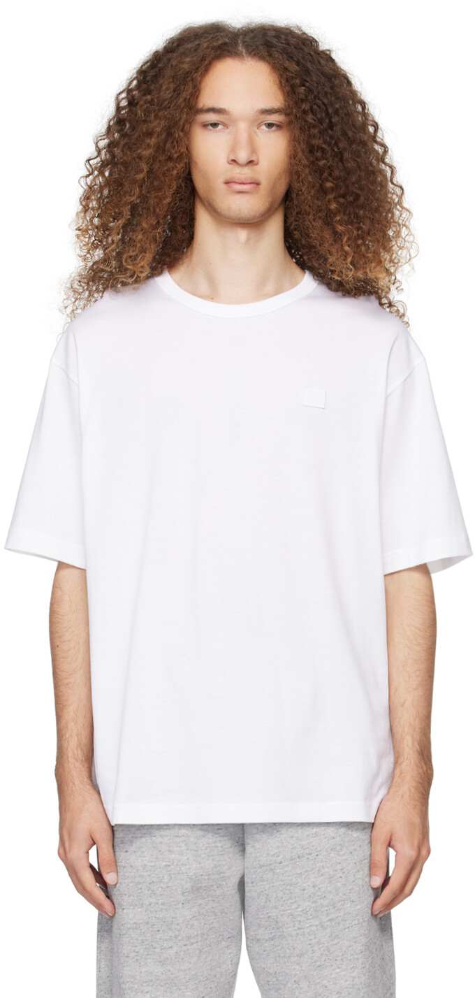 

Белая футболка с нашивками Acne Studios, Optic white