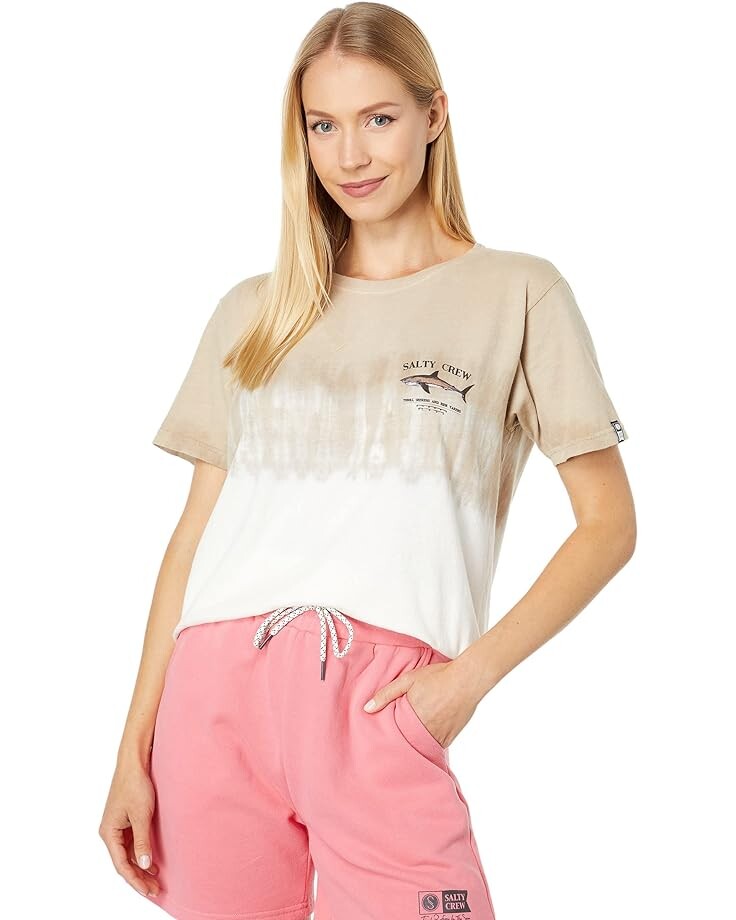 

Футболка Salty Crew Bruce Tie-Dye Boyfriend Tee, цвет Stone