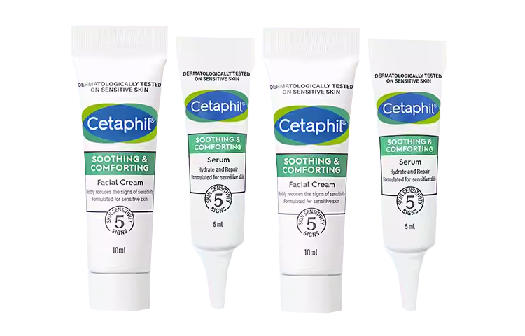 

Четырехмерный набор для самовосстановления из двух средств: увлажняющие кремы и комбинированные кремы для лица 10 мл*2 + сыворотки 5 мл*2 Cetaphil, four-dimensional cream 10ml*2 + self-repair essence 5ml*2