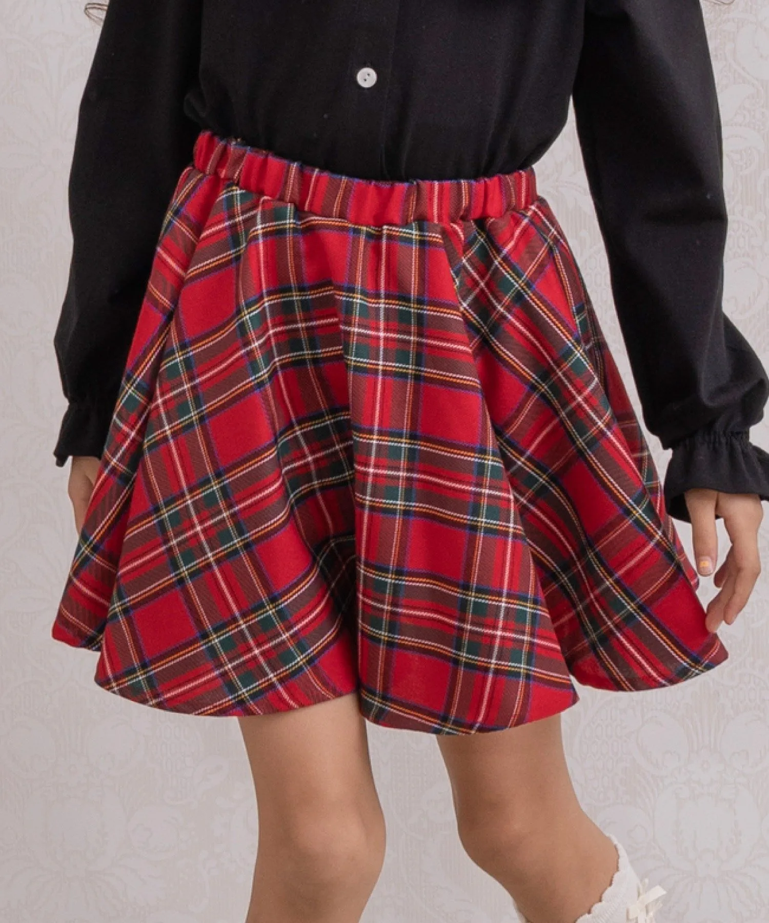 Классическая юбка-солнце Panpantutu, Tartan check